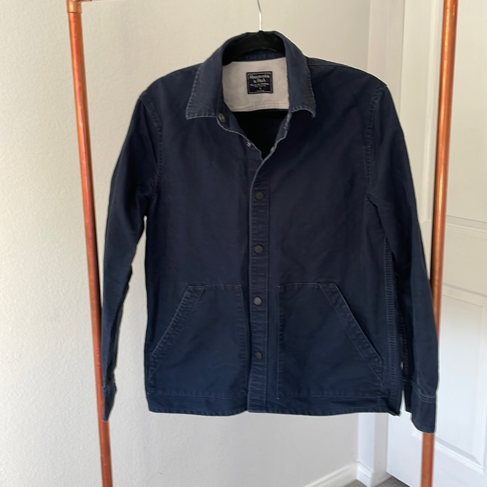 ABERCROMBIE Oversized Navy Jacket